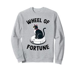 Wheel Of Fortune Cat Joke Robot Vacuum Cleaner Cat Sweatshirt