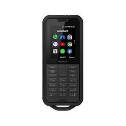 Nokia Teléfono 800 Tough 4G de 2.4 pulgadas sin SIM, resistente al agua, al polvo y a las caídas, una cámara, una linterna, un botón del Asistente de Google y soporte para aplicaciones, color negro