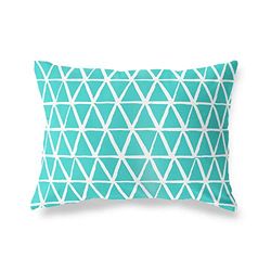 BonaMaison Turkoois-Wit Decoratieve Kussensloop, Kussenhoezen Bank, Decoratieve Kussenhoesjes, Kussensloop; Sofa, Slaapkamer, Kantoor, Auto 35x50 Cm - Ontworpen en vervaardigd in Turkije