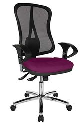 Topstar Head Point SY Deluxe Chaise de Bureau Ergonomique avec accoudoirs en Tissu Violet/Noir