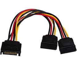 Akyga AK-CA-31 SATA stekker naar 2x SATA socket adapter kabel 2x 15cm