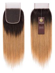 Sahar Essential Unprocessed Brazilian Virgin Top Lace Closure 4 inch X 4 inch - Straight OT27-Strawberry Ombre 16 inch