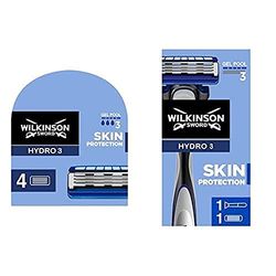 WILKINSON SWORD - Hydro 3 Skin Protection For Men | Regular | Razor Handle + 5 Blade Refill