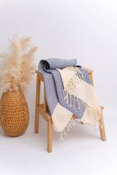 Questo Casa 100% Coton Peshtemal, Pestemal, Turc Hammam Serviettes, Pareo, Fouta, Super Absorbant et Séchage Rapide Serviettes pour Hammam, Bain, Sport, Plage, 90x180 Cm