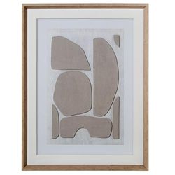 DRW Canvas Picture with PS Frame Abstract Printed in Dark Grey, Medidas: 60x5x80cm