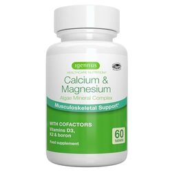 Calcium & Magnésium Marin – Complexe Minéral avec Vitamine D3, K2 et Bore, pour la Santé des Os, 100% Vegan, sans additifs indésirables, 60 comprimés – par Igennus