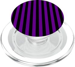 Rayas verticales femeninas negras y moradas PopSockets PopGrip para MagSafe