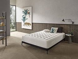 Dmora Matelas Luxury Relax pour lit Double, Structure avec Ressorts ensachés et Mousse à mémoire de Forme, orthopédique avec Portance Rigide, 160 x 200 cm, Hauteur 30 cm, 160x200 cm