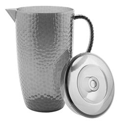 Cambridge CM07652GEU7 Fete Serving Jug with Diamond Design, BPA Free Plastic Pitcher for Outdoor Use, Contemporary Design, Reusable, Perfect for Parties, Easy to Store, Holiday Homes & Camping, Grey