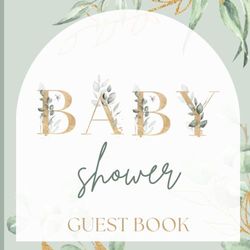 Baby Shower Guest Book: For 50 guests | Baby predictions | Space for messages, advice and wishes | Boho | Chic