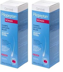 Pilopeptan Woman Champú | Anticaída Capilar Mujer | Cabello | Fortalece, Recupera el Volumen y la Densidad del Pelo | Proporciona Brillo, Suavidad e Hidratación | 250 ml (Paquete de 2)