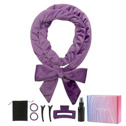 Heatless Curlers Headband,Soft Velour Heatless Hair Curler,8 PCS Heatless Curls Set for Daily/Party Use | Easy DIY Home Styling（Purple）