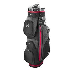 Wilson Staff Golf I-Lock 3 Cart Bag Mens Trolley Bag 14 Way Divider Black/Red
