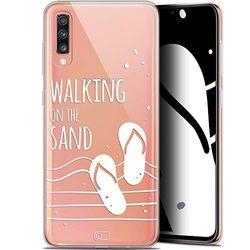 Caseink fodral för Samsung Galaxy A70 (6.7) [gel HD kollektion sommar design promenader på sanden - mjuk - ultratunn - tryckt i Frankrike]