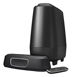 Polk Barre de Son Polk Audio MagniFi Mini + Caisson de Basses sans Fil, Installation compacte, Noir.