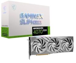 MSI GeForce RTX 4070 SUPER 12G GAMING X SLIM WHITE Gaming Graphics Card - 12GB GDDR6X, PCI Express Gen 4, 192-bit, 3x DP v 1.4a, HDMI 2.1a (Supports 4K & 8K HDR)