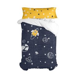 HappyFriday Juego de Funda nórdica Mr Fox Starspace Multicolor Cama de 80/90 2 Piezas