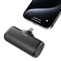 A ADDTOP Bateria Externa Power Bank - 5000mAh USB C Cargador Portatil Conector USB C Integrado para iPhone 15 Serie PD 15W Carga Rapida Powerbank para iPhone