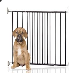 Bettacare Extending Metal Screw Fit Dog Gate, Black, 62.5cm - 106.8cm, Stair Gate for Pet, Safety Barrier for Puppy