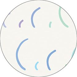 Bonateks, Round Digital Printed Mouse Pad, Non-Slip Base, for Office and Home, Diameter:22cm