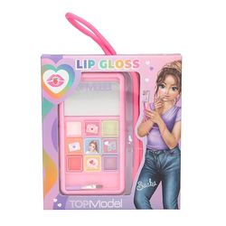 Depesche 10842 TOPModel-Set Beauty and Me Smartphone, con 9 lucidalabbra e pennello, al profumo di fragola, Pink