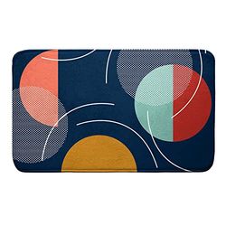 Douceur d'Intérieur, Tapis de Bain (45 x 75 cm) Color Pop Bleu, Microfibre Imprimée
