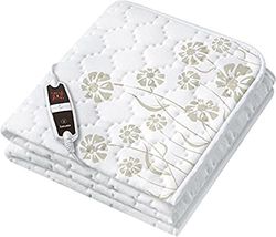 Beurer Warm bed UB 60, knuffelig verwarmend bedkussen met 4 temperatuurniveaus en snelle verwarming, machinewasbaar, wit
