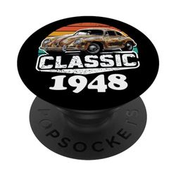 Vintage Classic Car 1948 Compleanno Papà Festa del Papà PopSockets PopGrip Intercambiabile