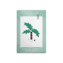 A.S. Création DD132471 Impression sur toile pour chambre d'enfant Motif palmier Vert/blanc 60 x 90 cm