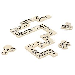 Dal Negro - Domino set da gioco con 28 tessere, adatto per bambini da 6 anni e adutli, ideale da 1 a 4 giocatori.
