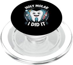 Holy Molar: «Lo hice», divertido humor para graduado de la escuela de odontología PopSockets PopGrip para MagSafe