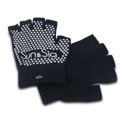 1 paar yoga-handschoenen, geschikt voor iedereen, één maat, flexibel en comfortabel, antislip, uitstekende grip op alle soorten oppervlakken, zweetafvoerend, ultrazacht katoen, Sun & Sia