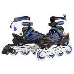 Kids Globe Street Rider inline skates (inliner) blauw/zwart, verstelbaar van maat 29-32, ABEC7 aluminium frame