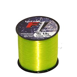 Ultima F1 Ligne Haute Performance-Bobine de 115gr pour Hommes, Jaune Fluo, 0.35mm-18.0lb/8.2kg