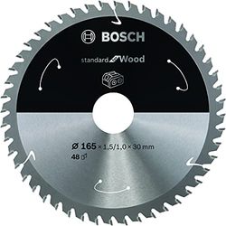 Bosch Professional 1x Lame de scie circulaire Standard for Wood (bois, 165 x 30 x 1,5 mm, 48 dents, accessoire de scie circulaire sans fil)
