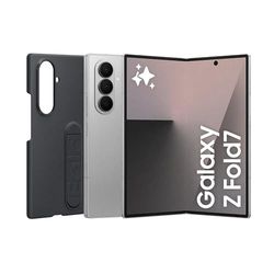 Samsung Galaxy Z Fold7 con Silicone Case Black, Smartphone AI con 3 anni di Garanzia del produttore, RAM 12GB, 256GB, Silver Shadow
