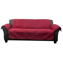 Quick Fit Reynolda Reversible Waterproof Microfiber Chair Cover with Strap Buckles in Garnet-Natural