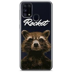 ERT GROUP mobiltelefonfodral för Samsung M31 originalt och officiellt licensierat Marvel mönster Rocket 006 optimalt anpassad till formen på mobiltelefonen, gedeeltelijk transparant