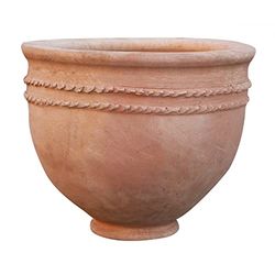 Biscottini Vasi terracotta grandi da esterno 65x55x65 cm | Vasi per piante grandi artigianali | Vaso terracotta grande del Sahara