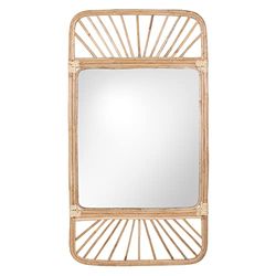 Ouko Rattan Woven Rectangular Wall Mirror