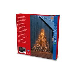 Konstsmide Tenda Luminosa a LED Triangel con Stella, 304 diodi ambrati, 30 V, Esterno (IP44), 3,6 W, Cavo Nero