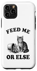 Feed Me Or Else Plante pour Chat Chaton Plantes Amoureux des chats Coque pour iPhone 11 Pro