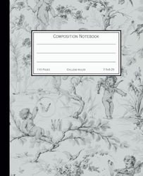 Composition Notebook College Ruled: Cupid Vintage Illustration | Aesthetic Journal For School, College, Office, Work | Wide Lined