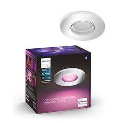 Philips Hue White and Color Ambiance, Faretto LED da Incasso Smart Xamento, per Bagno (IP44), Luce Bianca o Colorata, Attacco GU10, 5.7W, Bluetooth, Dimmerabile, Cromato