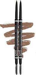 NYX Professional Makeup Lápiz de cejas perfectas Micro Brow Pencil, Dos lados: cepillo espiral y lápiz de cejas automático, Fórmula vegana, Tono: Taupe