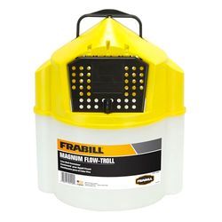 Frabill Flow-Troll Magnum Minnow Emmer, 10-Quart, Wit/Geel (451200)