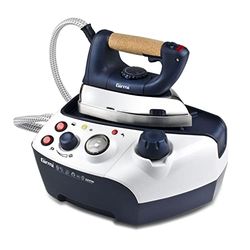 Girmi SS65 Stirbella Strijksysteem, strijkijzer, 2200 W, 3,5 bar, 30-60 g/min, manometer, veiligheidsdeksel, tankinhoud 1 liter, draaiknop, wit/blauw