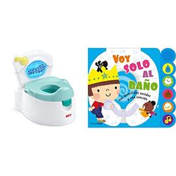 Fisher-Price Orinal océano aprende a IR al baño, para bebés y niños, con Sonidos y Luces (Mattel GWD37) & Voy Solo al baño: con Divertidos Sonidos y una canción (Libros con Elementos para Jugar)