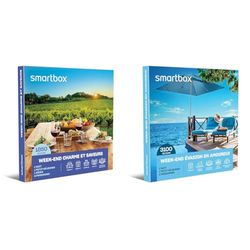 Smartbox - Coffret Cadeau Couple - Week-End Charme et Saveurs & Coffret Cadeau Week-End évasion en Amoureux - Idée Cadeau Voyage Romantique pour Un Couple – Une Nuit pour 2 Personnes