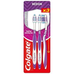 COLGATE - Brosses à dents ZigZag Médium - nettoyage en profondeur des espaces interdentaires - lot de 4 brosses